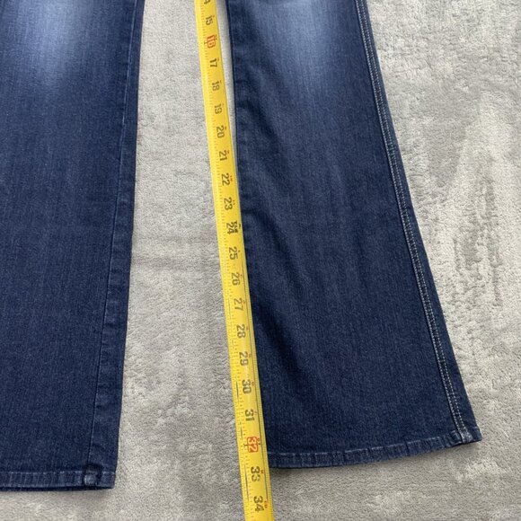 7 for all Mankind "A" Pocket Jeans Womens 26x33”Blue Denim Bootcut Low Rise Y2K - Picture 5 of 14